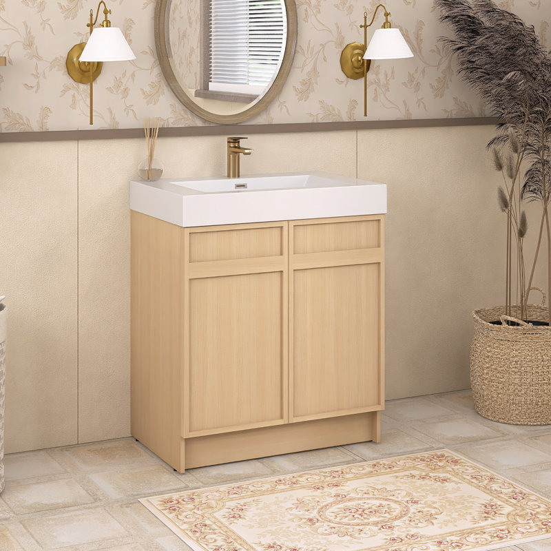 Ensemble de meuble-lavabo autoportant 29,5 po avec plateau en résine 29,5 po, 29"