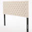 Tête de lit contemporaine beige pour un grand lit élégant, tête de lit tapissier confortable pour la chambre à coucher, tissu, design, assemblage inclus-1957755655