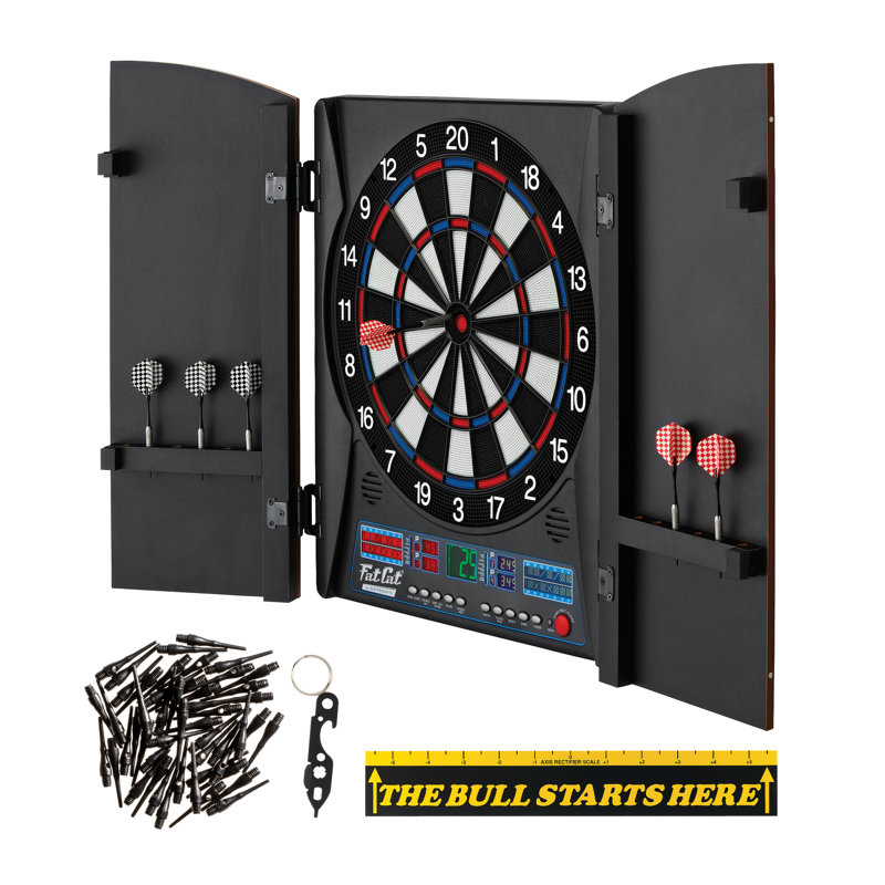 Ensemble de jeu de fléchettes électronique et cabinet avec fléchettes