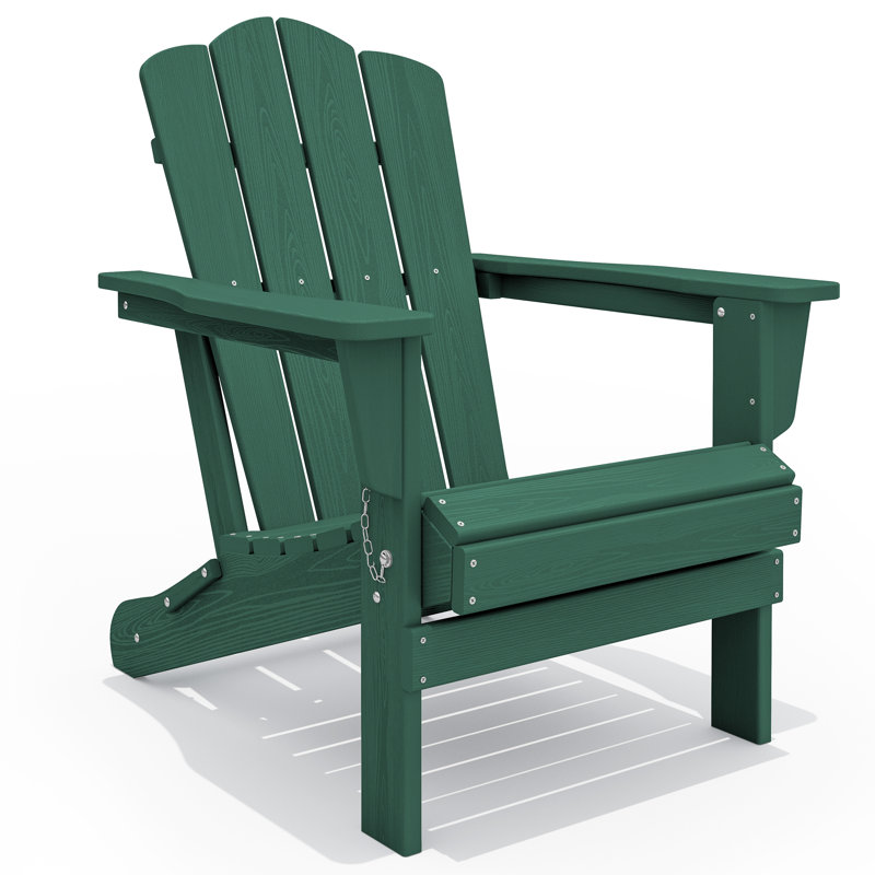 Chaise Adirondack en acier PEHD pliable, Vert