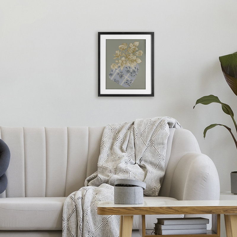 «Beneath The Trees Florals», reproduction sous verre encadrée, design par Beki Marquardt, H 16 po x l 13 po