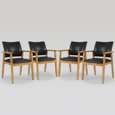 Chaise avec accoudoirs avec accoudoirs et pieds en bois massif Modern