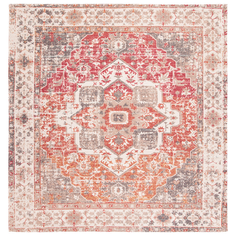 Joppatowne Hand Loomed Performance Oriental Rug, Square 6'