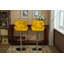 Tabourets de bar contemporain à hauteur réglable touffetés, ensemble de 2-1875793140