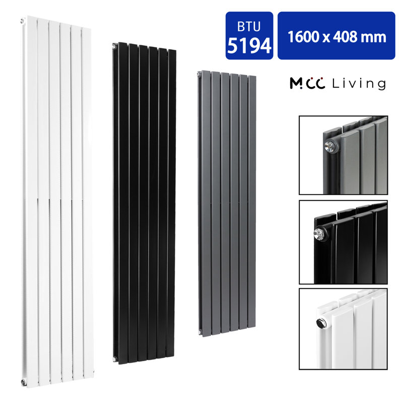 Horizontal Flat Panel Radiators, 60cm H x 68cm W x 5.8cm D, White