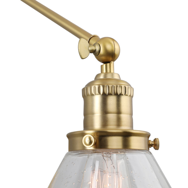 Vannatta Swing Arm Sconce, Satin Gold