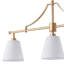 Lustre linéaire moderne 3 lumières, luminaire suspendu doré réglable avec abat-jour en tissu (E12, à intensité variable)