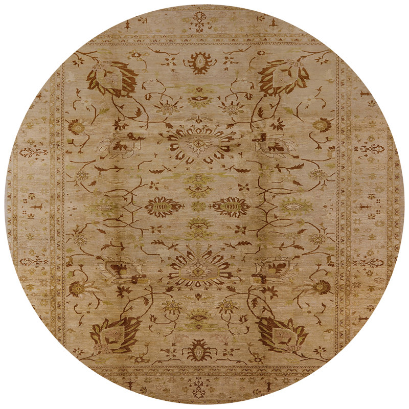 Hovhannes Oriental Indoor Rug, Round 4'