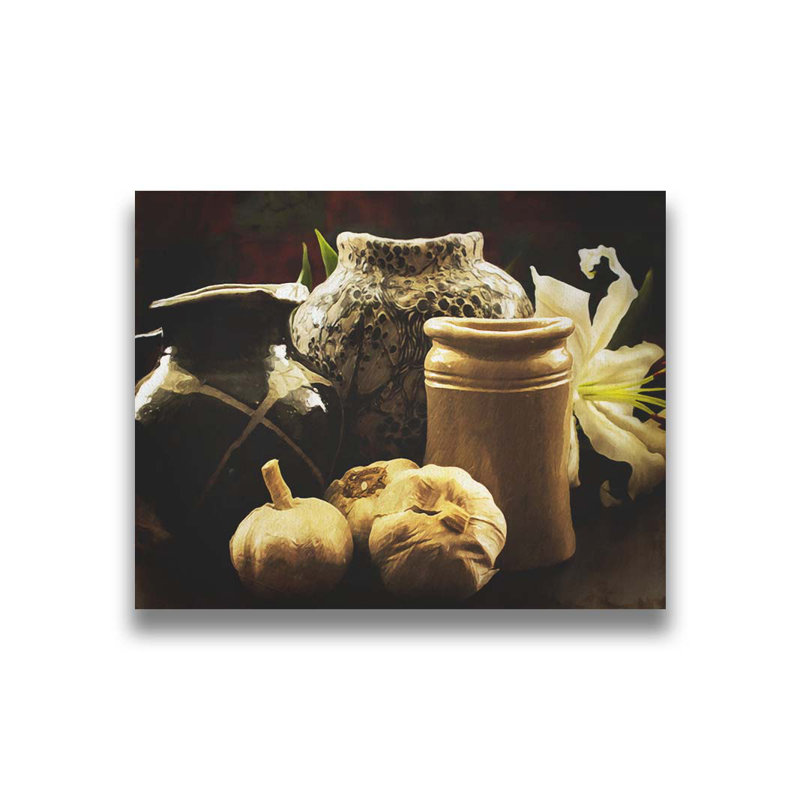 «Autumn Still Life» par Hal Halli, H 25 po x l 29 po x P 1 po, Papier noir avec cadre photo simple