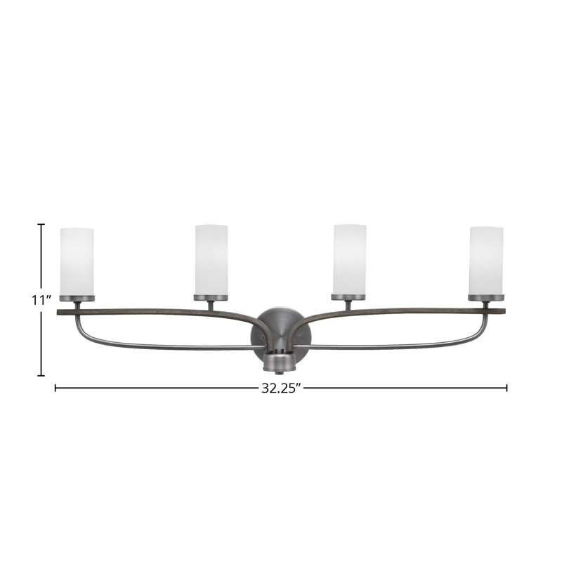 Monterey 4 Light Bath Bar, Grey