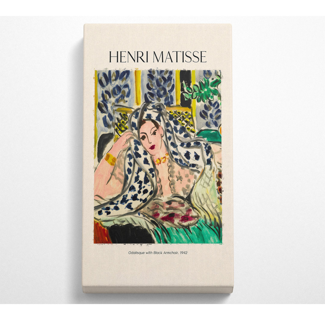 Emilsy Odaliske mit schwarzem Sessel von Henri Matisse - Leinwanddrucke