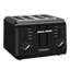PLASTIC 4-SL TOASTER BLACK