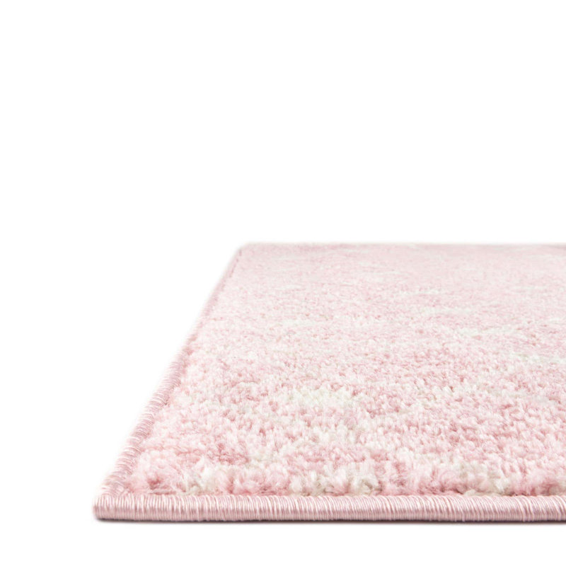 Somerville Geometric Indoor Rug, Round 7'10", Pink