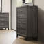 Mobilier de chambre à coucher style contemporain à deux tons avec pieds en bois et barre de nickel-1836159453