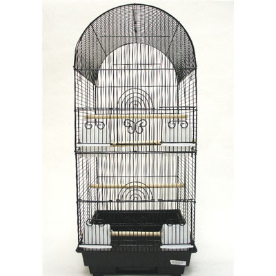 31'' Steel Victorian Top Table Top Bird Cage with Perch