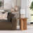Potbelly Round End Table with Cross Base-1634217371