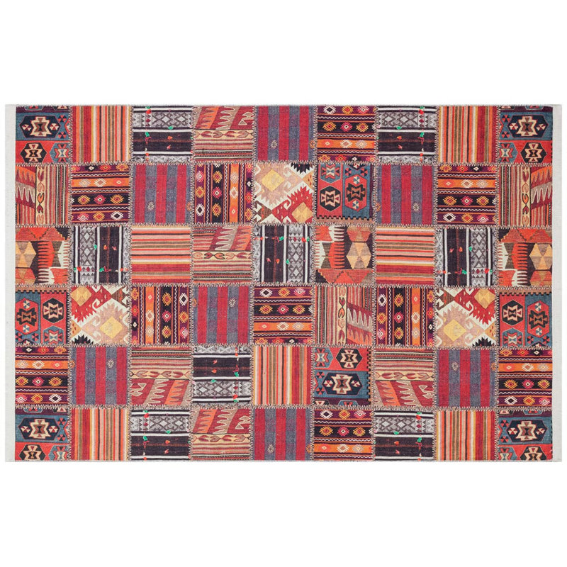 Tapis intérieur / extérieur en coton Runo, Rectangle 5 pi 11 po x 9 pi 2 po