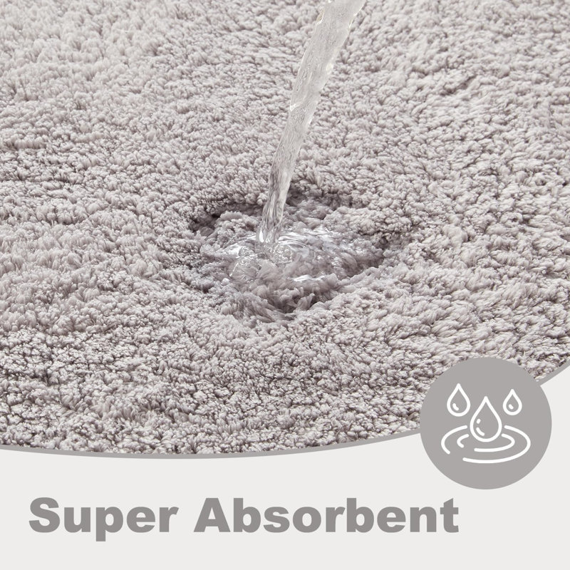 Tapis de salle de bain, tapis de bain long ultra doux, tapis de salle de bain ultra-absorbant à séchage rapide 16 x 60 antidérapant, gris clair 16 po x 60 po