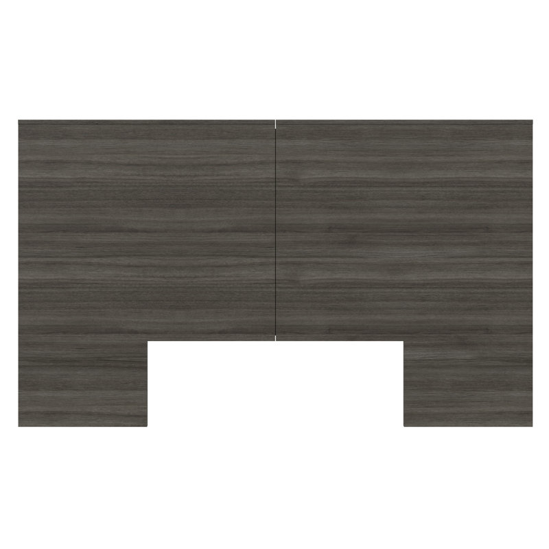 Bernhardina Bookcase Headboard, Gray Oak
