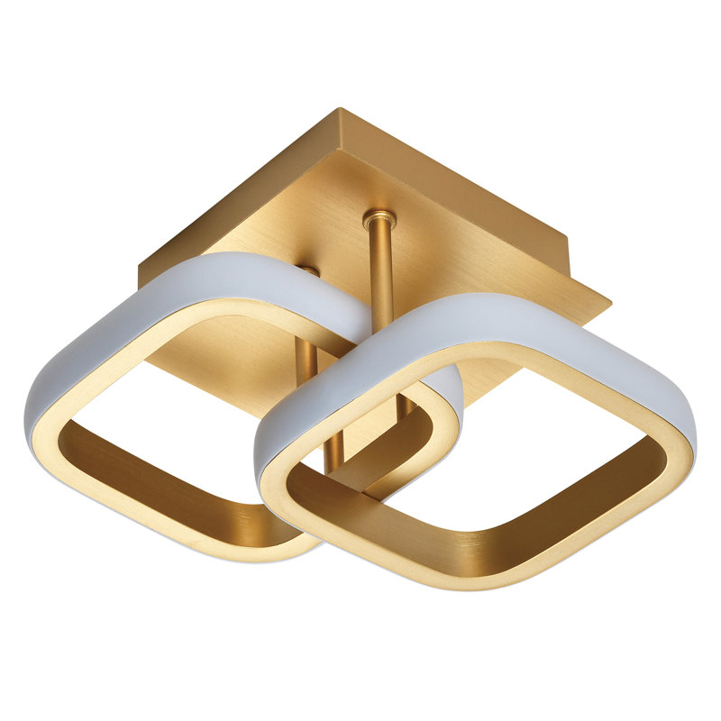 LED Flush Mount, Brushed Gold