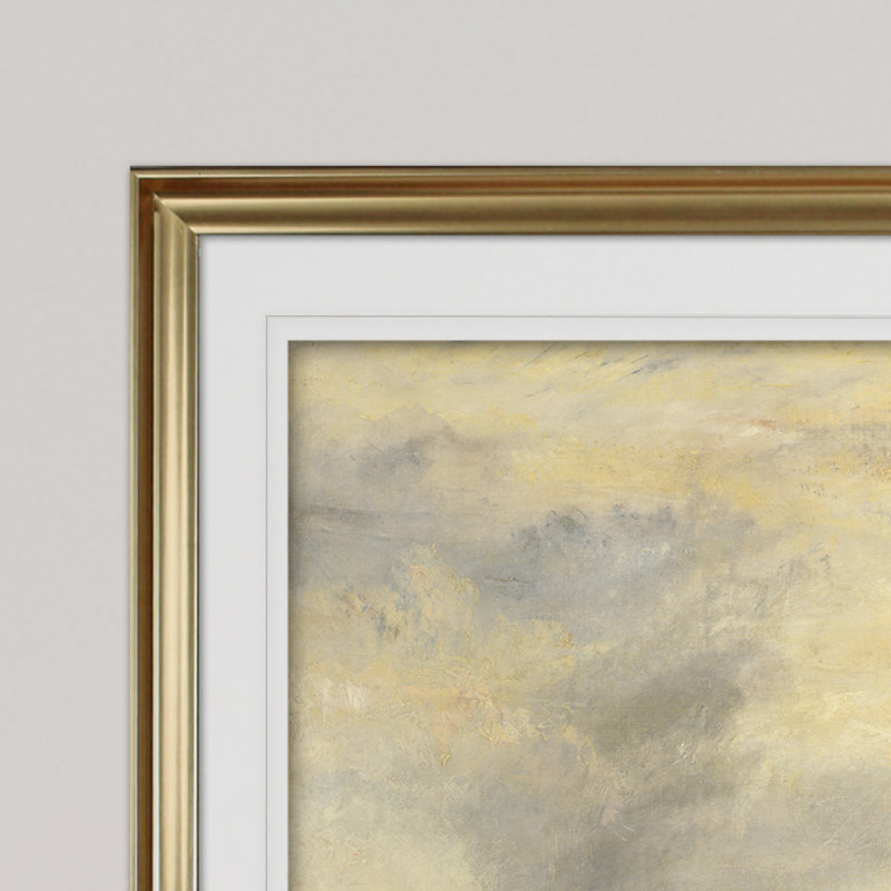 « from the sea », reproduction, Cadre doré, H 20 po x l 24 po x P 1,5 po