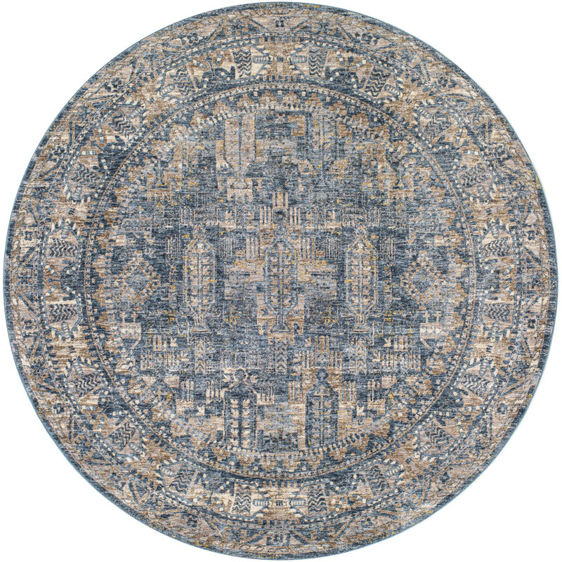 Lessard Oriental Indoor Rug, Round 7'10"