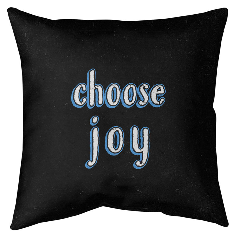 Coussin de sol choose Joy, H 28 po x l 28 po, bleu