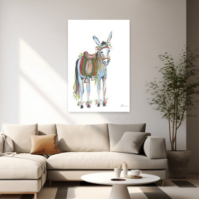 Christmas Donkey I 1 Piece Wrapped Canvas Wall Art