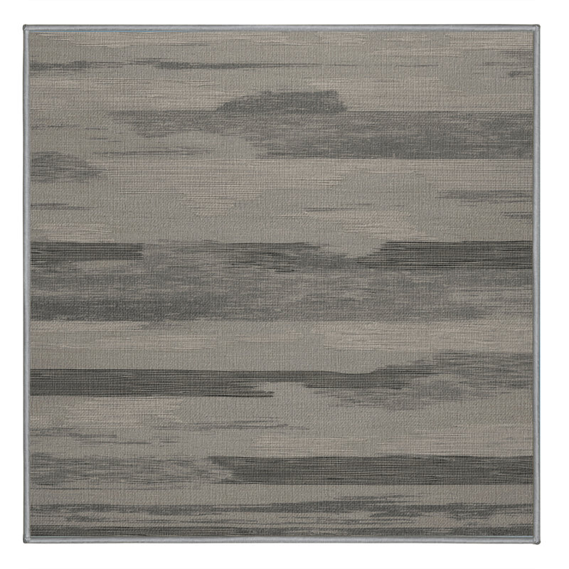 Washable Driftwood grays Nautical Area Rug, Square 5'