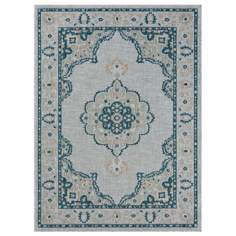 Kiarri Flatweave Oriental Indoor Rug, Rectangle 5' x 6'11"