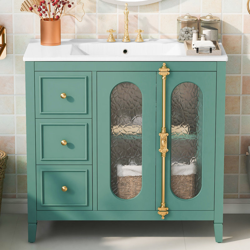 36'' Single Bathroom Vanity With Ceramic Top