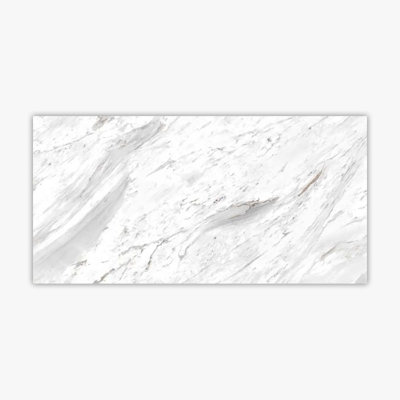 Bianco Carrara 24" x 48" Porcelain Marble Look Wall & Floor Tile
