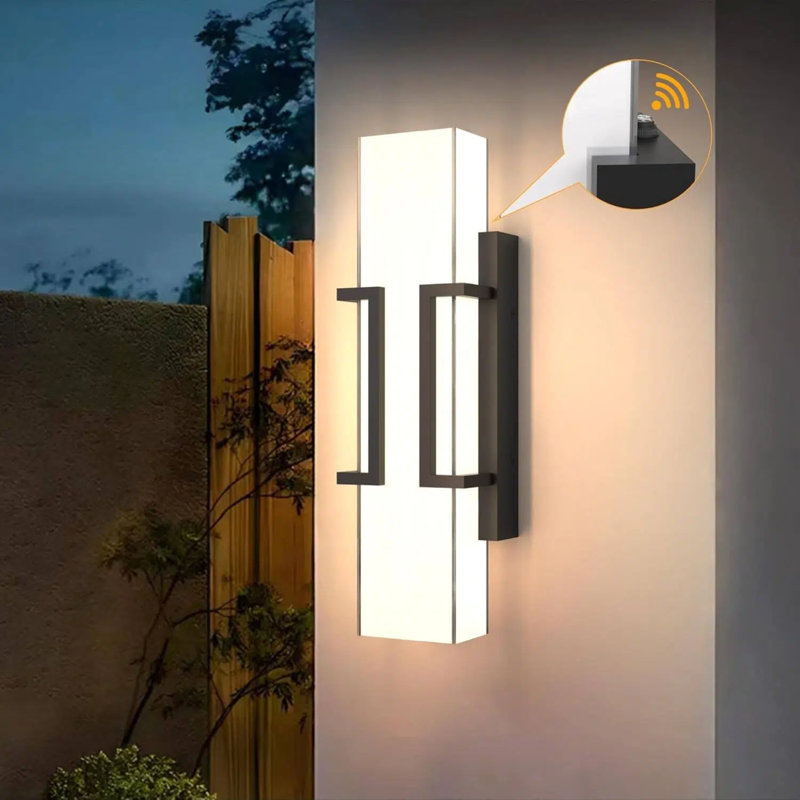 LED Outdoor Dimmable  Wall Sconce with Dusk-to-Dawn, Yes