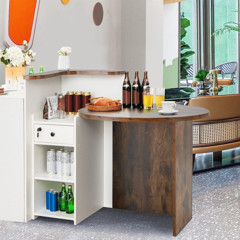 Bauko Rectangle Manufactured Wood Reception Desk