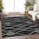 Premium Machine Washable Prisco Black Rug