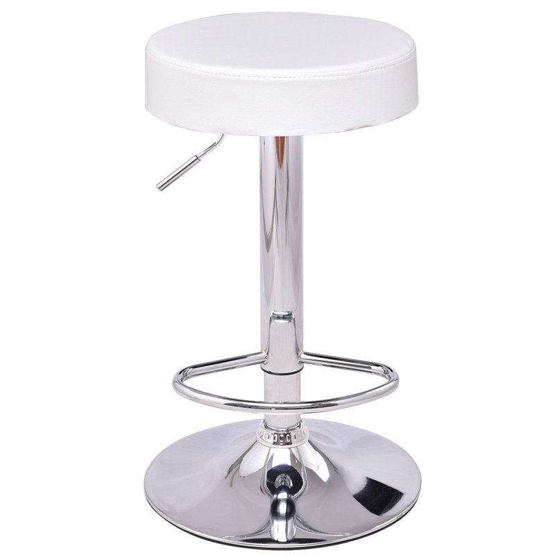 Tabouret pivotant à hauteur réglable, Blanc, 1