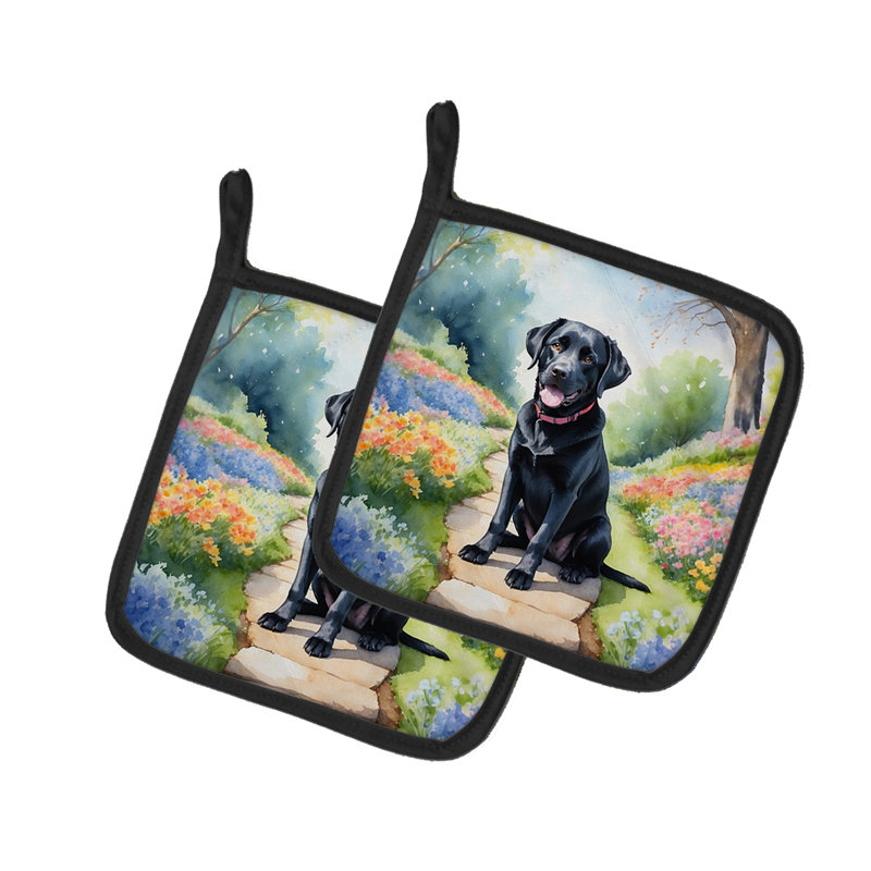 Caroline's Treasures Floral Polyester Potholder Set