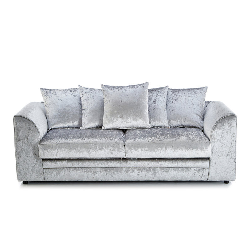 Romelia 2 - Piece Velvet Living Room Set, Left Hand Facing, Silver