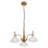 Gerrin 3-Light Chandelier with Elegant Flower-Shape Lampshades