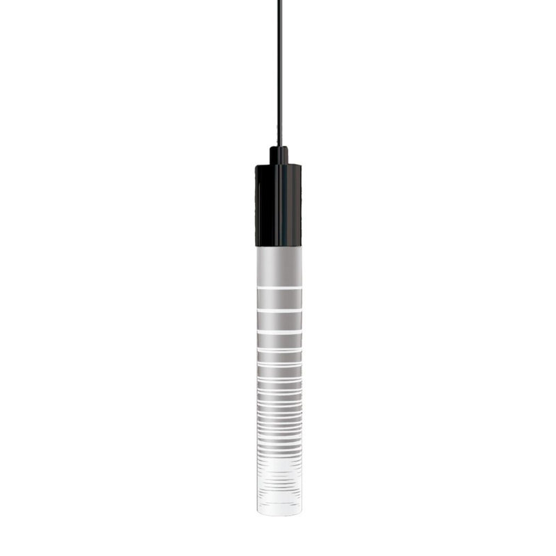 Luminaire suspendu en acrylique 1 po Gradient, Noir mat
