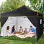 Pavillon de jardin imperméable 10 x 10 pi avec 4 parois latérales-98638057