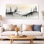 «White Black Mountain Snowfall Ridge I», reproduction d'art sur toile encadrée