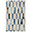 Tapis touffeté géométrique turquoise / gris-509513566