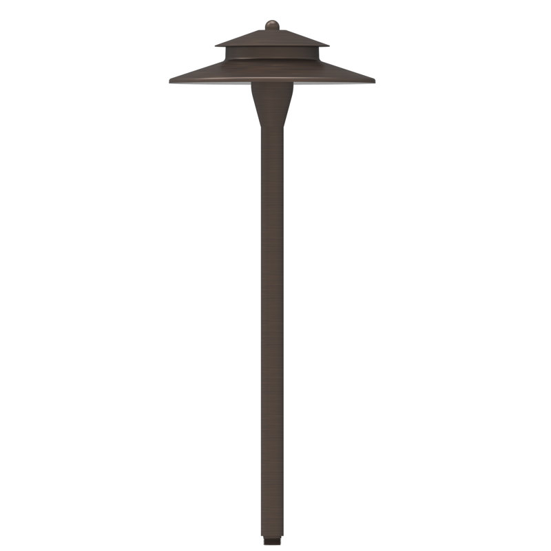 Korene Antique Brass/Black Low Voltage Metal Pathway Light