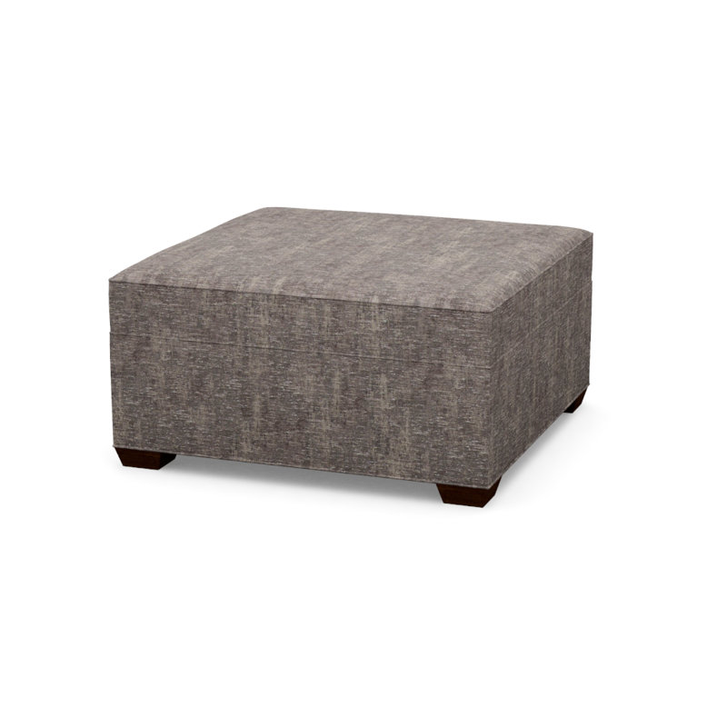 Square Tufted Ottoman, 8172-81, Walnut