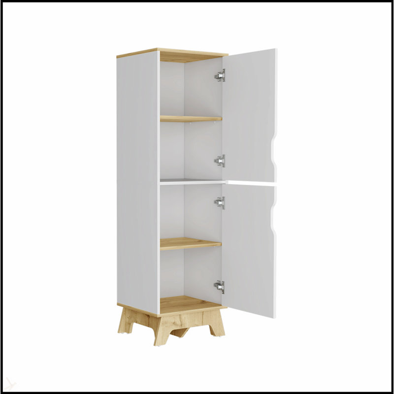 Garde-manger simple avec tablettes spacieuses pour un rangement et une organisation modernes, idéal pour les cuisines et les salles à manger.