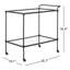 Isabellina Metal and Glass Bar Cart