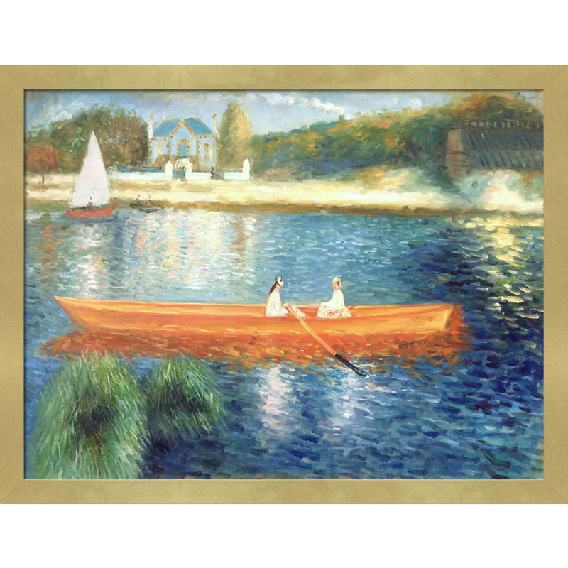 «Boating on the seine» par Pierre-Auguste Renoir, reproduction d'art sur toile, H 30 po x l 40 po x P 2 po
