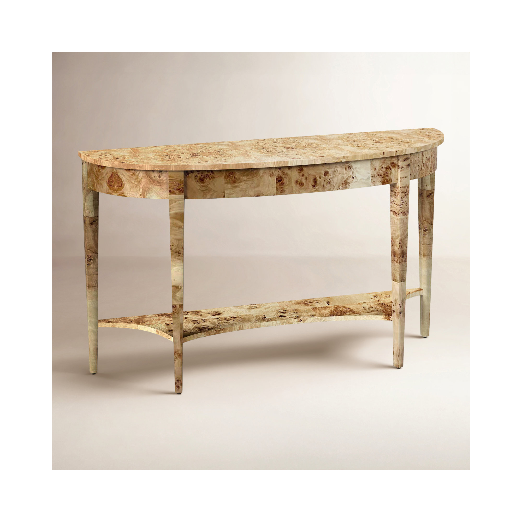 Kal 54" Console Table, Light Burl