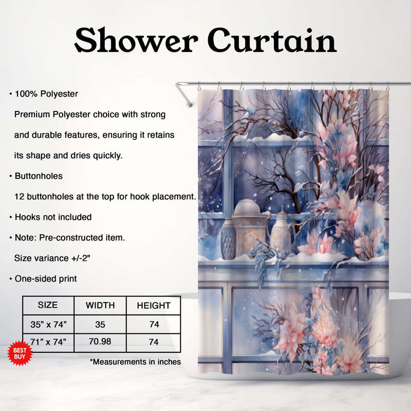 Festive Outdoors - Premium Shower Curtain, 74"H x 71"W